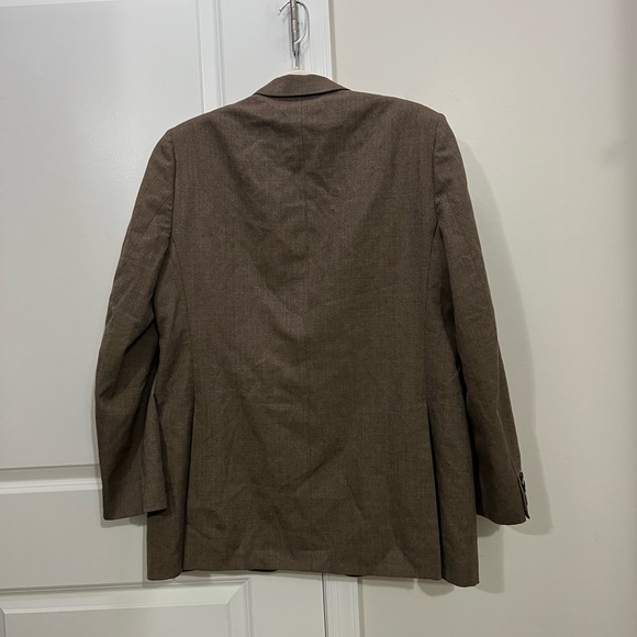 Oscar De La Renta Brown Vintage Wool Suit Jacket Size 46 - Picture 3 of 8